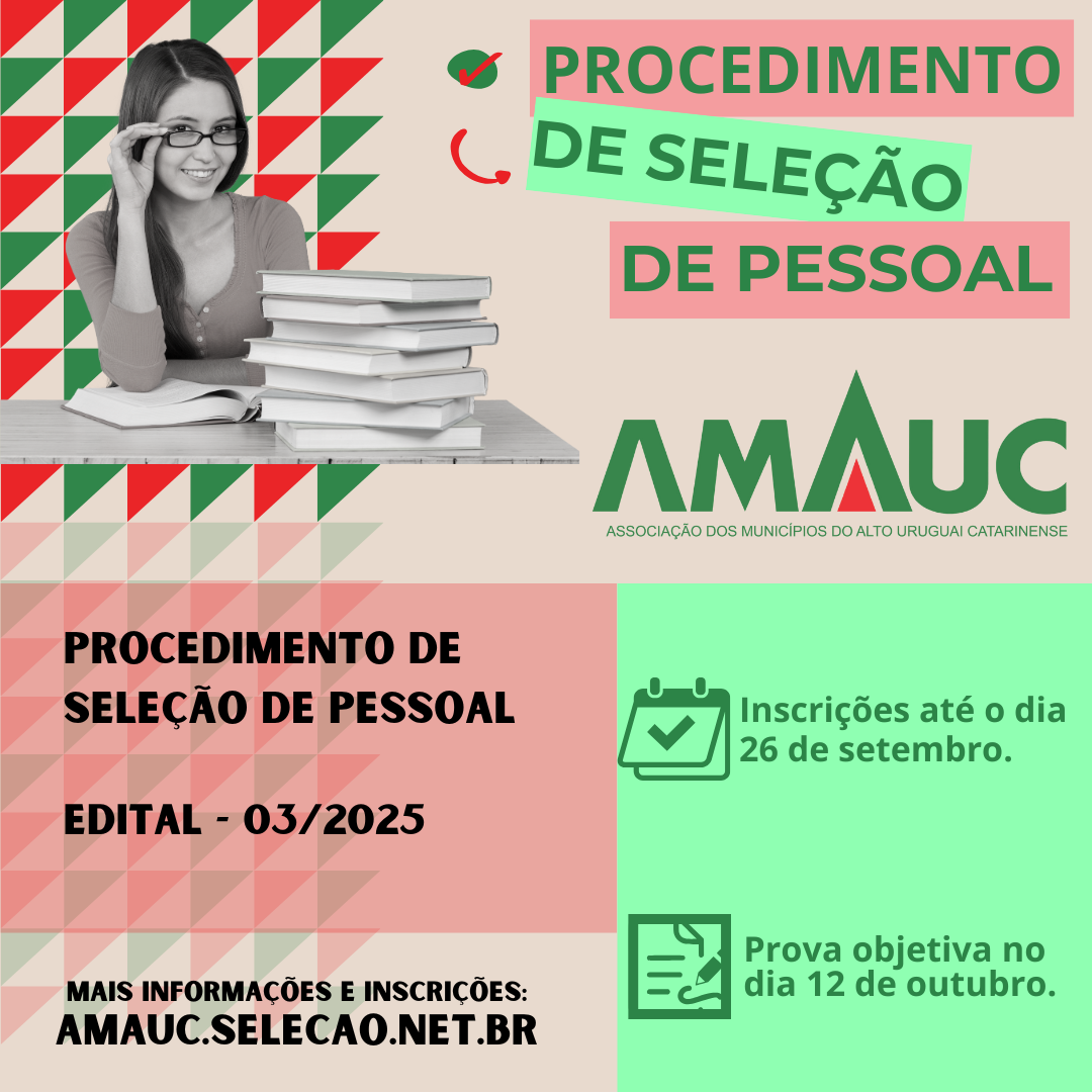 Read more about the article Amauc anuncia Procedimento de Seleção de Pessoal para Recepcionista e Assistente Social