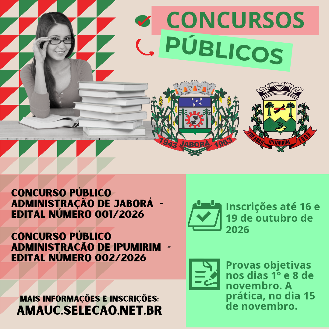 Read more about the article AMAUC coordena dois concursos públicos na microrregião