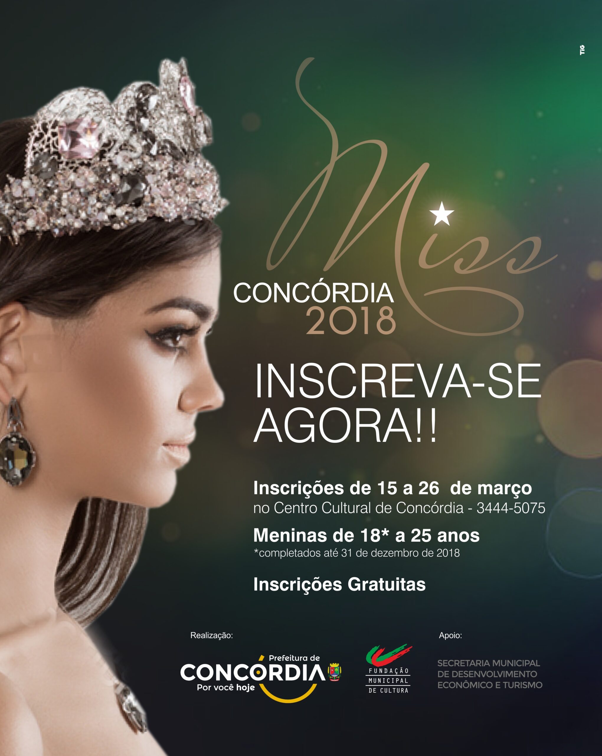 You are currently viewing Inscrições para o Miss Concórdia 2018 começam dia 15