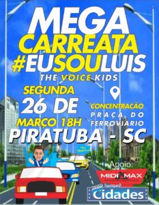 Read more about the article Classificado para a semifinal do The Voice Kids: Mega Carreata em apoio a Luis Henrique Schultz