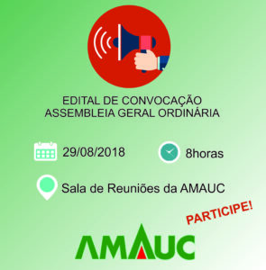 Read more about the article Assembleia da Amauc marcada para o dia 29 de agosto