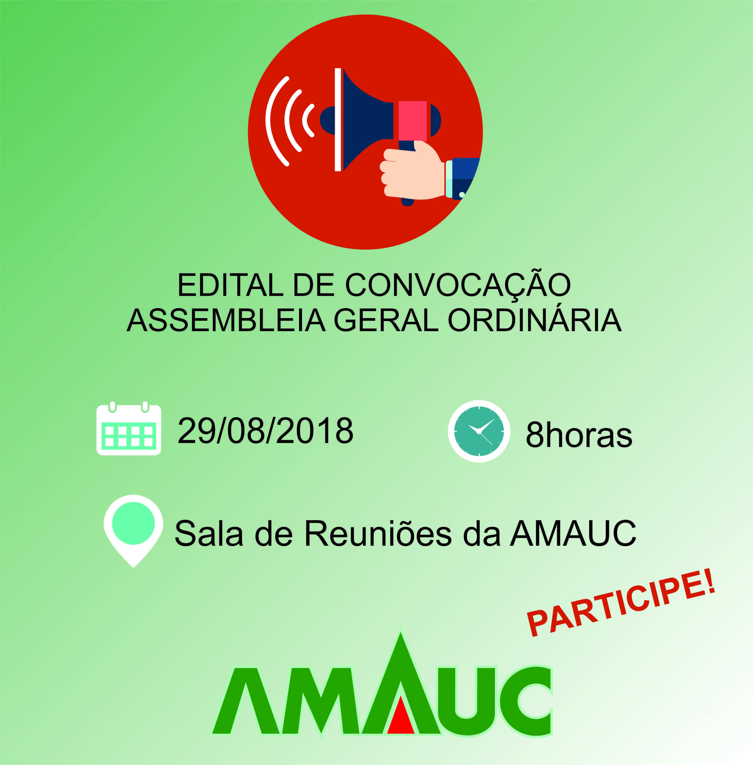 You are currently viewing Assembleia da Amauc marcada para o dia 29 de agosto
