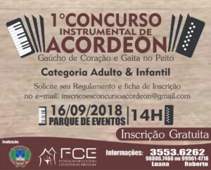 Read more about the article Inscrições para o 1º Concurso de Acordeon de Piratuba seguem até 11 de setembro