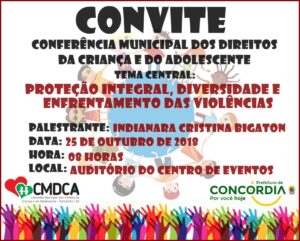 Read more about the article Concórdia vai realizar Conferência Municipal de Direitos da Criança e Adolescente