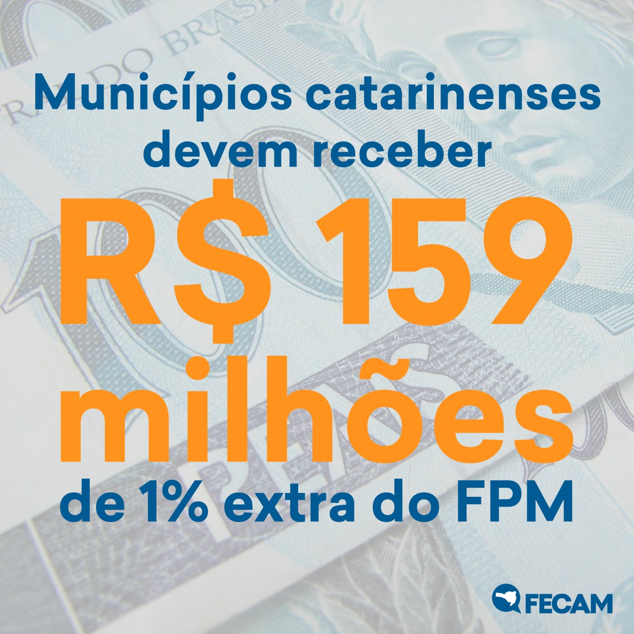 You are currently viewing Municípios catarinenses devem receber R$ 159 milhões de 1% extra do FPM