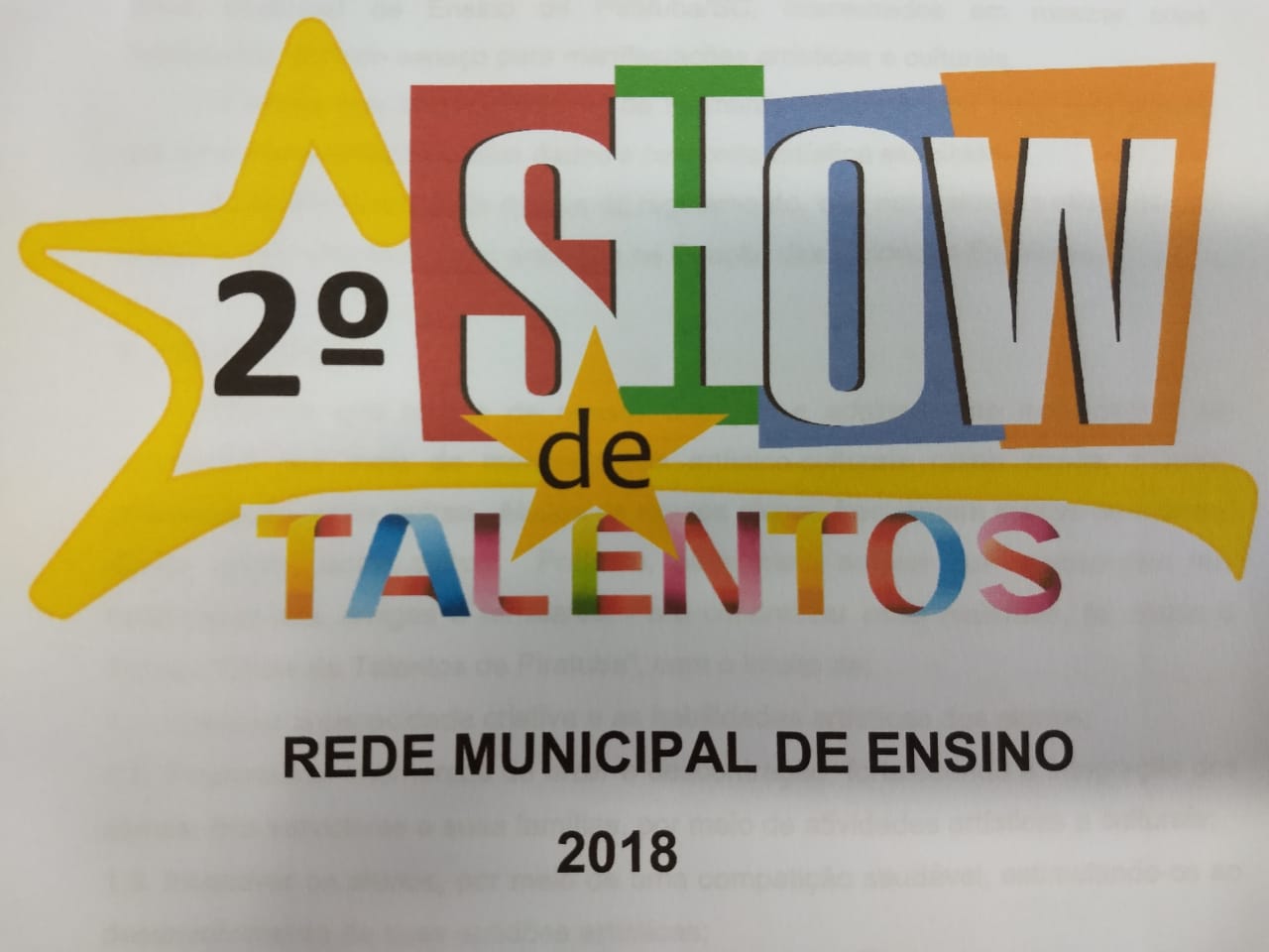 You are currently viewing Secretaria de Educação e Esportes realizará o 2º Show de Talentos