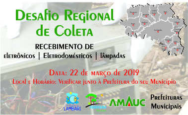 You are currently viewing Desafio Regional de Coleta acontece nesta sexta-feira em todos os municípios da Amauc