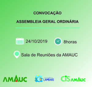 Read more about the article Assembleias da AMAUC, Consórcio Lambari e CIS AMAUC acontecem na quinta-feira, 24 de outubro