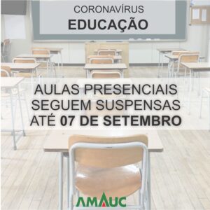 Read more about the article Aulas presenciais seguem suspensas até 07 de setembro