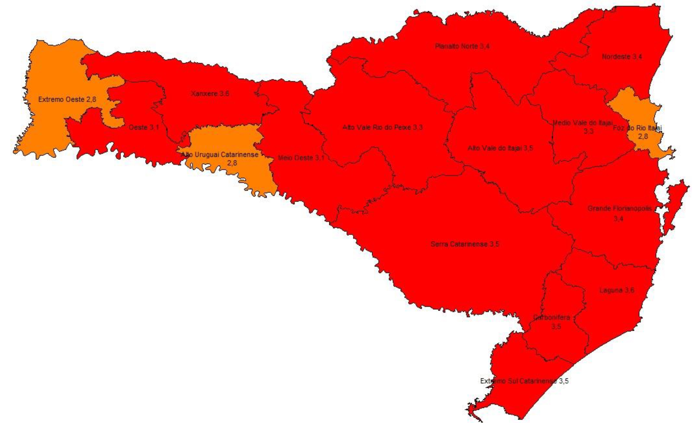 You are currently viewing Região da Amauc volta ao “Risco Potencial Grave” da Covid-19, mapa divulgado no dia 25/11/2020.