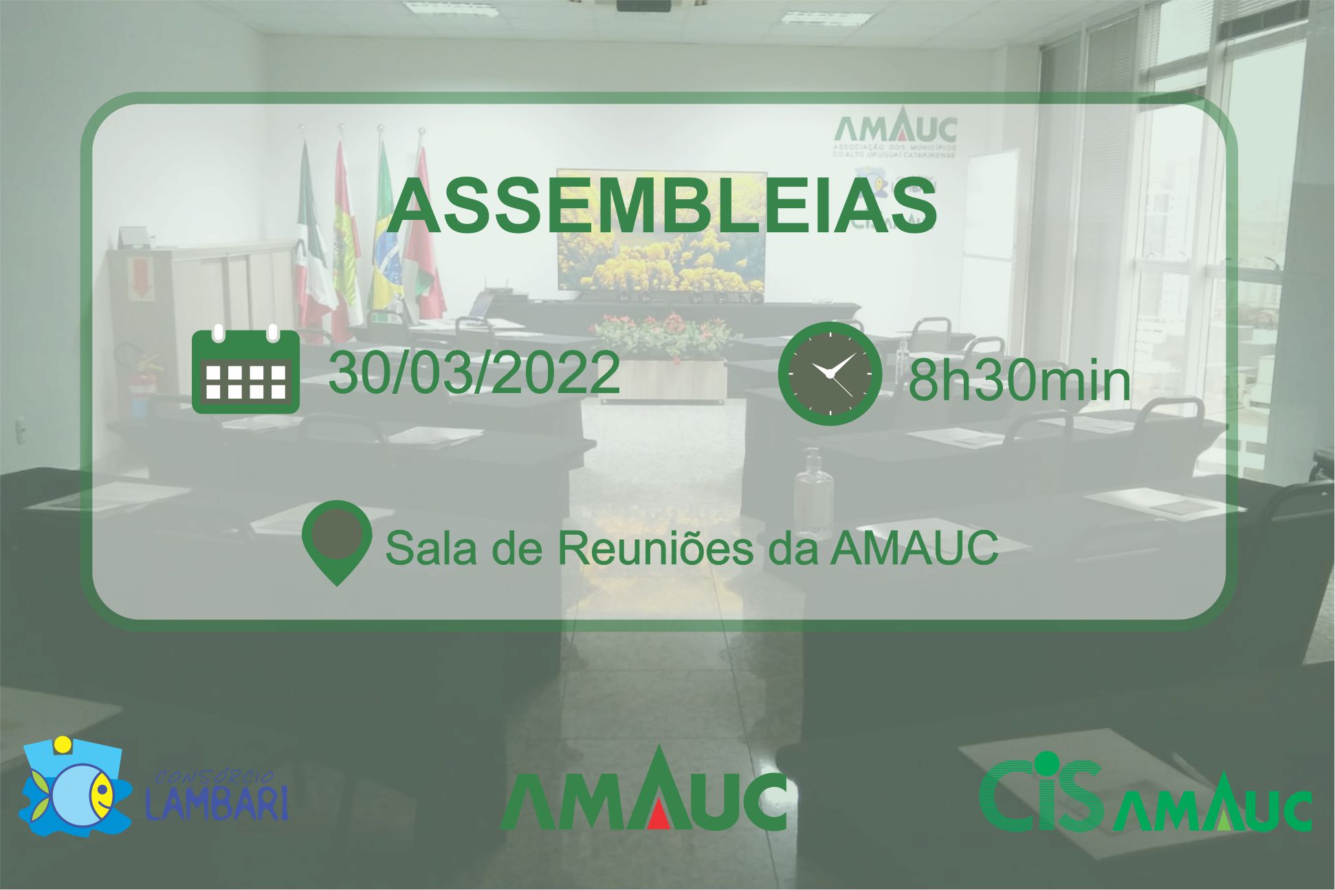 Read more about the article Assembleias conjuntas da AMAUC, CIS Amauc e Consórcio Lambari acontecem na quarta-feira (30)