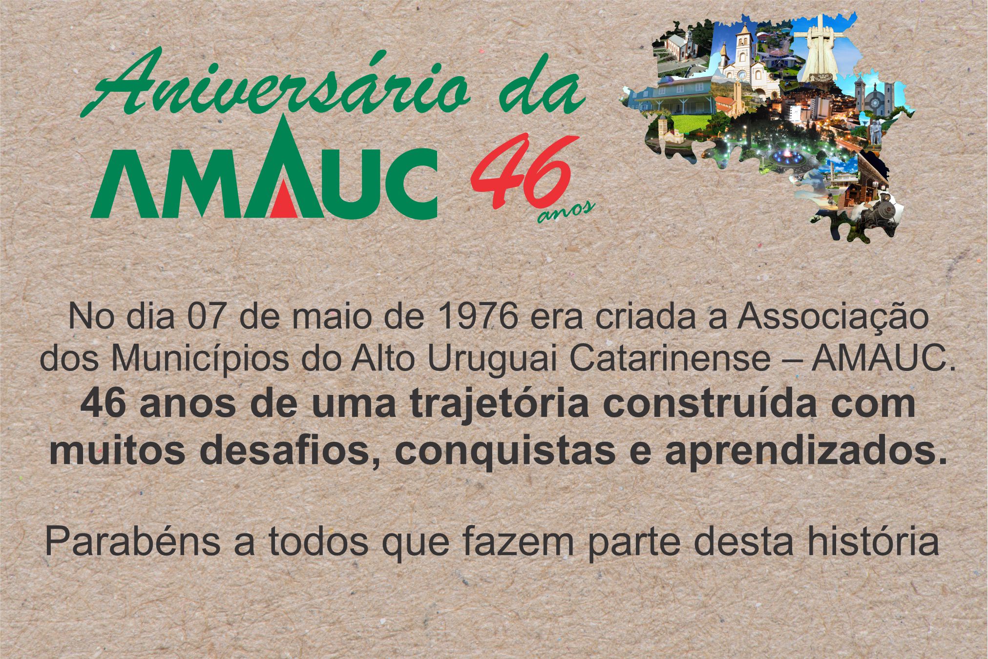 Read more about the article 46 anos AMAUC de trabalho prestado para o desenvolvimento regional.