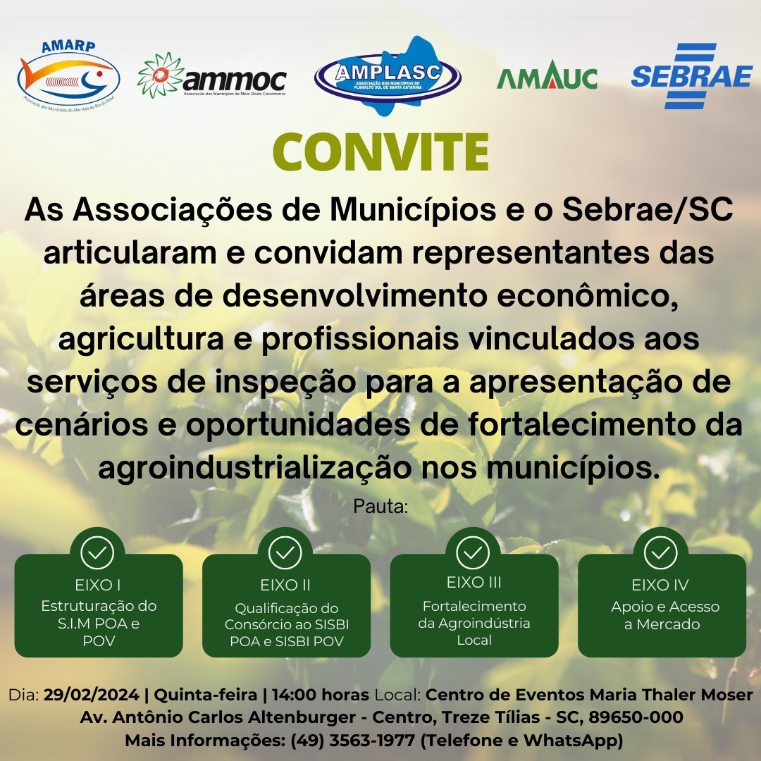 You are currently viewing Reunião para discutir questões da agroindustrialização no Meio Oeste tem parceria da Amauc