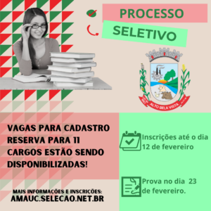 Read more about the article AMAUC coordena realização de Processo Seletivo em Alto Bela Vista