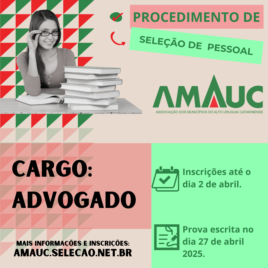 Read more about the article AMAUC ABRE INSCRIÇÕES PARA PROCEDIMENTO DE SELEÇÃO DE PESSOAL